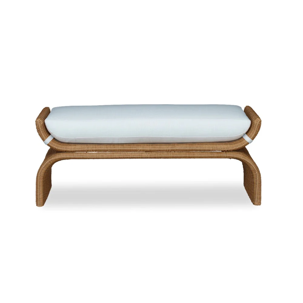 WICKER BENCH