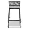 Outdoor rope bar stool with cushioned seat and metal frame, modern high chair design by Outadore Space
